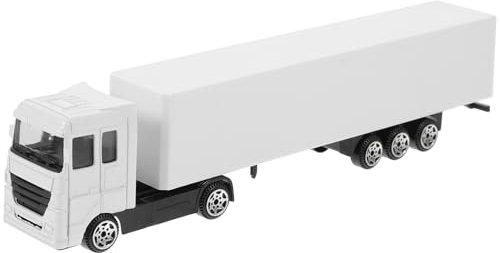 ibasenice LKW-Modellspielzeug Spielzeuglastwagen Roboter Behälter Spielzeugfahrzeuge Jungs puppenwagen kinderspielzeug Auto Fahrzeugmodell für Bauwagen-Modell Legierung Weiß