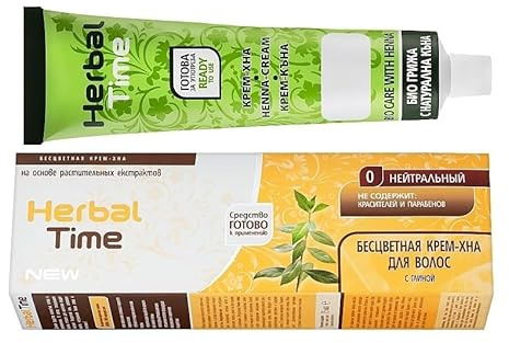 Henna Creme farblos N° 0 Neutral Herbal Time ohne Ammoniak, ohne Sulfate, ohne Parabene (75 ml) Крем-хна бесцветная №0 Нетральный