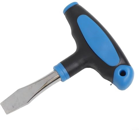 Jotekonoby Präzisions-T-Griff-Schlitzschraubendreher, Flachkopf-Schraubendreher, 12 mm breite flache Spitze für Kamerastativ-Demontage