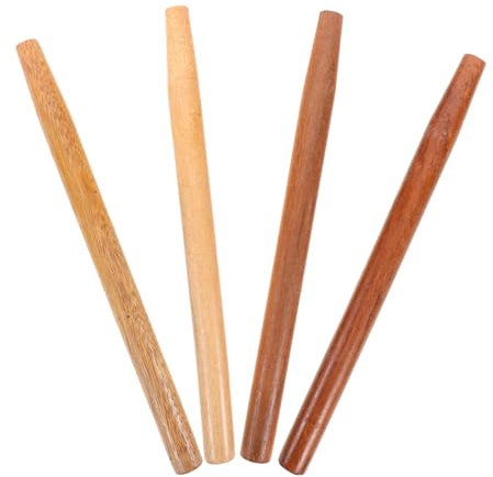 4 Pcs Wooden Shovel Replacement Handles Long Handle Brown
