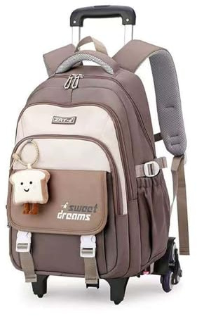 Yumenam Sac à Dos à Roulette Fille Garçon,Légers Détachable Cartable Scolaire College avec 6 Roulettes,16 Pouces Trolley Bag Grand pour Voyages Scolaires,Convient aux Adolescents de 9 à 18 Ans