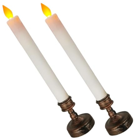 NUOBESTY 2pièces Lampe Bougie LED sans Flamme Bougie Décorative Électronique Lampe LED Réaliste pour Intérieur Et Extérieur