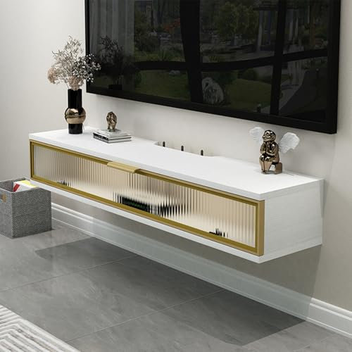 Floor standing TV stand Universal floor TV stand height adjustable TV floor stand,Floating TV Stand Modern Wall Mounted TV Cabinet Wall Mounted Entertainment Center with drawers Flip Lids Me