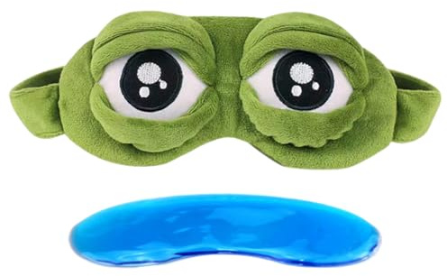 Lustige Augenabdeckungen – lustige Schlafmaske, Plüsch-Frosch-Patch, skurrile Schlafabdeckung, niedliche Tier-Schlafabdeckung, lustige Entspannungshilfe, Schatten, bequeme lustige Augenmaske für