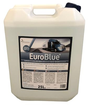 Proquimar EuroBlue | Adblue con Aditivo Anticristalizante – Solución Urea 32,5% para Diésel SCR – con Cánula– Alta Pureza ISO 22241 – Varios Formatos (25 litros)