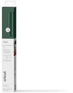 Cricut Permanent Adhesive Vinyl Sheet | 30.5 cm × 1.2 m | Gloss Forest Green | Self-Adhesive Vinyl for All Cutting Machines
