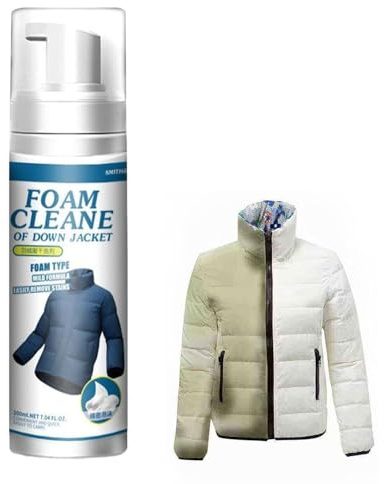 Limpiador en seco Chaqueta de plumón, Lavado líquido sin agua ropa limpieza espuma abajo ropa agente de limpieza en seco, abajo chaqueta spray limpiador,200ml