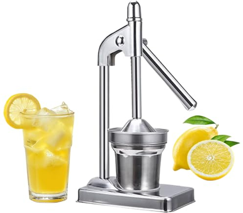 Manuale di spremiagrumi di agrumi - Squeezer arancione lime da 8,5 pollici per estrazione di succo fresco, facile da usare con pressa in acciaio inossidabile, succo di frutta e verdura per cucina dome