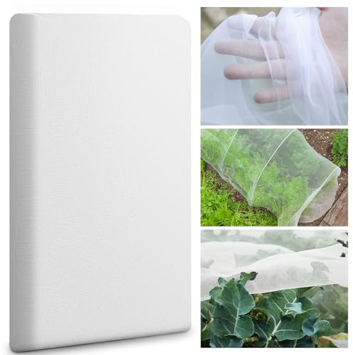 AOOWU Malla Fina Anti-Insectos, 1.5 X 5m Red de Protección de Cultivos, 0.38mm Red Fina Anti-Insectos Red para Proteger Plantas, Frutas y Flores, Malla Antiinsectos y Pajaros de Plagas