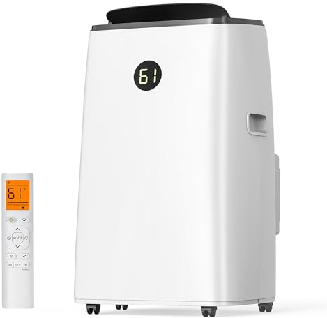 Humhold 14000BTU Portable Air Conditioners Inverter Technology,Dual Hose Fast Cooling Portable AC Unit for Large Room up to 700 sq.ft, w/t Dehumidifier & Fan, (42dB) Quiet Sleep Mode, Remote Control