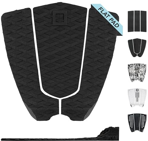 Surf Squared 3-Piece Surfboard Traction Pad – Arch, Flat & Front Options for Max Grip – Strong 3M Adhesive – Fits Shortboards, Fish, Longboards, SUPs & Skimboards – Stomp or Deck Pad