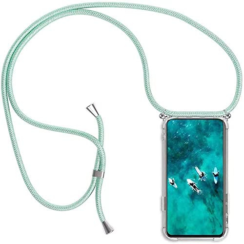 Paekear Handykette Handyhülle für Sony Xperia X Compact Hülle, Smartphone Necklace Hülle mit Band - Transparent Schutzhülle Stossfest - Schnur mit Case zum Umhängen in Grün