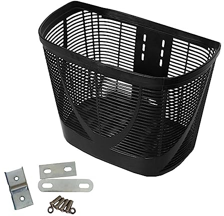 F Fityle Cestino per Bici Cestino Anteriore Facile da installare Organizer Cestino portaoggetti Universale per Portapacchi per Biciclette per acquisti in, Nero