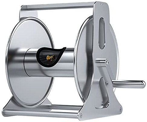 Metall-Schlauchwagen, tragbarer Gartenschlauchwagen, Gartenschlauchwagen für Außen-Schnellanschlüsse und verstellbare Düse im Garten (30 m)