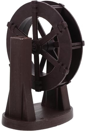 STOBAZA Miniature Water Wheel Fountain for Indoor Outdoor Use Tabletop Flowing Water Feature Decor for Garden Patio DIY Landscape 5.31X3.85X3.66In