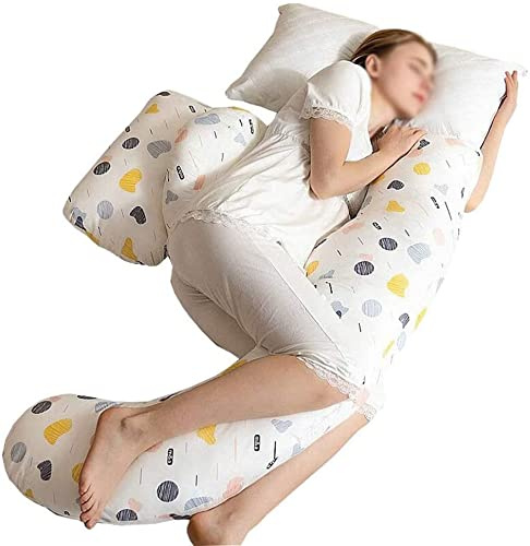 NSTVVEE Cuscino per maternità Comfort-U con Fodera in Cotone per Supporto in Gravidanza, Schiena, Fianchi e Gambe - Ideale per Dormire e allattare