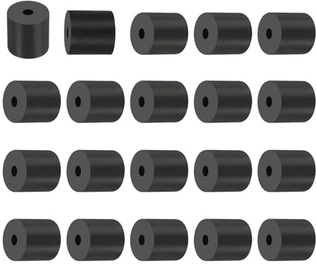 PATIKIL Spacer Gomma Multiuso, 20 Pz 0.2Id x 1Od x 1T Cuscinetti Isolanti Antivibrazioni Rotondi Neoprene Boccole Gomma Isolante Rondelle Distanziatrici per Bulloni Hvac Accessori