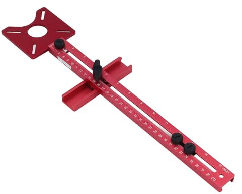 LOCADENCE Staffa per scanalatura di fresatura 4 in 1, maschera per fresa circolare regolabile, tavola ribaltabile per maschera di taglio circolare per fresa, kit guida circolare