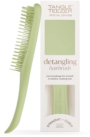 Tangle Teezer Ultimate Detangler hårborste, för vått och torrt hår, utredningsborste för alla hårtyper, tvåskiktade tänder minskar brott och eliminerar knutar, olivgrön, matt finish