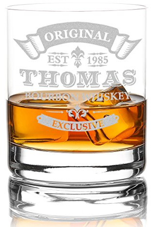 polar-effekt Whiskyglas Personalisiert 320 ml Trink-Glas für Whiskey, Rum und Scotch - Geschenk-Idee für Männer - Motiv-Gravur Original-Exclusive