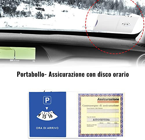 Quattroerre Poche Taxe Routière avec Disque de Stationnement