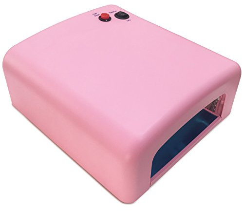 Crisnails® Lámpara UV 36W, Secador de Uñas para Manicura y Pedicura Permanente o Semipermanente, Timer 120s, Color Rosa