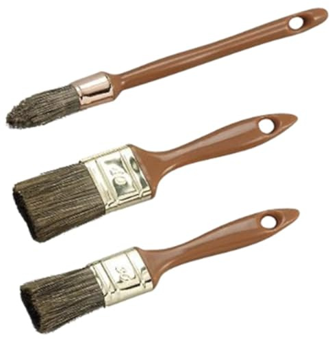 SAVY Lot de 3 pinceaux lasure