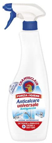 Chanteclair - Anti-calcaire universel anti-goutte - Idéal contre le calcaire sur acier, robinets et céramique, action antirouille, résistance et hygiène - 625 ml