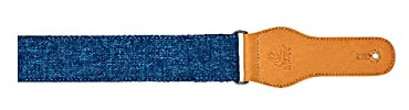 Ortega Guitars Gitarrengurt Casual Series - Baumwolle Blau (OCS-270) | Länge verstellbar, für Akustik Gitarre / Bass, E-Gitarre, E-Bass