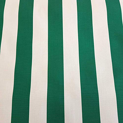 Stoff Meterware Markisenstoff Blockstreifen grün weiß gestreift UV beständig Sichtschutz