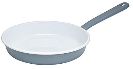 Riess, 0291-065, Omelettpfanne ø 22cm, PURE GREY, Vol. (rec.): 1,0 Liter, Made in Österreich, LBH: 41,0x23,5x7,7cm, 0,759kg, Omelettpfanne, Emailliert, Kratzfest, Ofenfest, Strapazierfähig