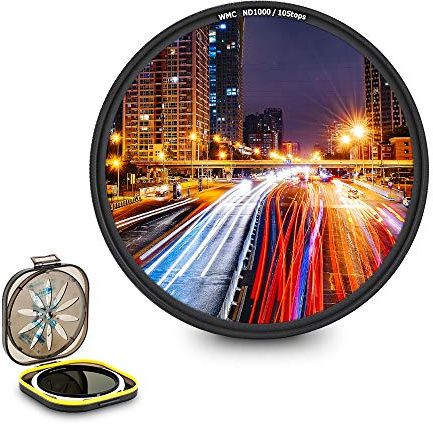 JJC 55mm ND1000 ND Lens Filter 10-Stop Fixed Neutral Density Fader | 16 Multi-Coated, w/ Moistureproof Filter Case, for Sony FE 28-70mm F3.5-5.6 E 18-135mm F3.5-5.6 FE 35mm F1.8 Camera Lens