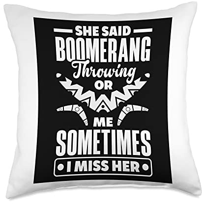 Eat Sleep Boomerang Repeat Boomerang Thrower Boomerang Sport Throw Pillow