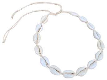 KAURI Muschelkette Choker Halskette mit Muschel BOHO, Jeden rozmiar, Kauri, Kein Edelstein