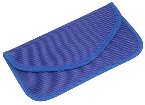 sourcing map 2Stk Faraday Tasche RFID Signal Abschirmung Beutel Brieftasche 7.87 Strahlenschutz Trackingschutz Diebstahlschutz Spionageschutz für Handy und Schlüsselanhänger Blau