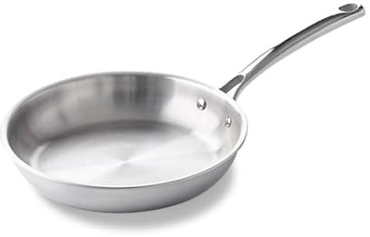 BK Superior Triply Padella per Grigliare in Acciaio Inox, 28 cm, Tri-Ply, Compatibile Induzione, Adatta Forno 250 °C, Lavabile Lavastoviglie, Nucleo Alluminio, Argento
