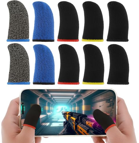 Teaaha Lot de 30 manchons de jeu antidérapants et respirants pour jeux mobiles, anti-douleur, compatibles avec tous les appareils à écran tactile