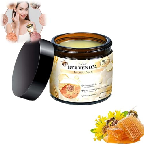1 Pièce Turonu Bee Venom Treatment Cream,Crème réparatrice venin d'abeille,crème hydratante hydratante,Crème hydratante au venin d'abeille, Crème anti-taches pour hommes et femmes