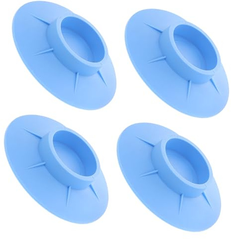 Vibrationsdämpfer für Waschmaschinen, 4 Stück Gummi Blau | Antivibrations und Antirutschpads, Hohe Saugfuß Basis, Einfache Montage