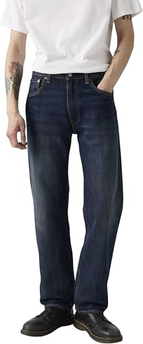 Levi's Herr 555 Relaxed Straight Jeans Up The Score Blue 29 32