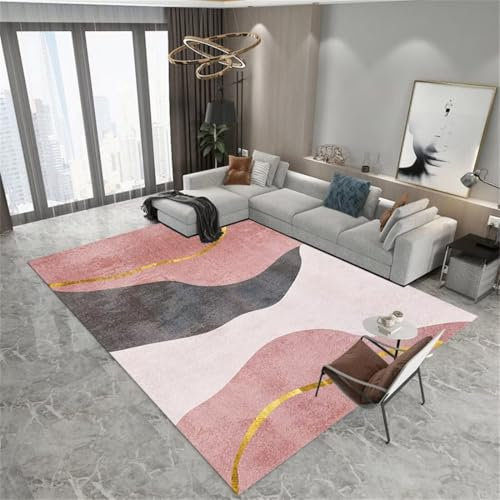 AITROMNI Türvorleger Innen Bettumrandung Ankleidezimmer Schlafzimmer Teppich rosa Mädchen Zimmer nach Hause Dekoration schalldicht Vorleger 170X240CM