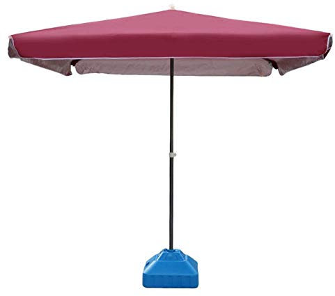 SBCGFY Ombrellone da Esterno Quadrato Deluxe da 6,5' per Patio, Balcone, terrazza, Giardino o Ombra, 2 m x 2 m.(WinRed 6 piedi/200 cm)