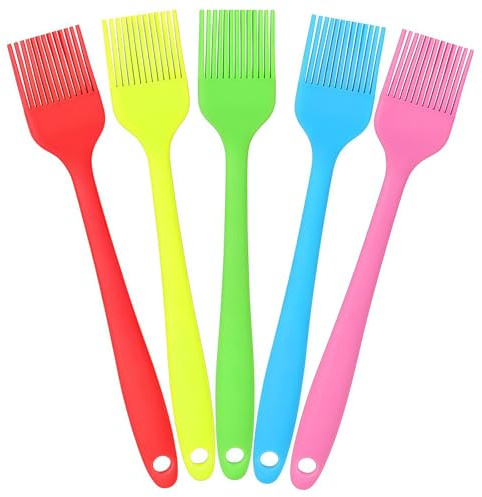 Hokisei Silicone Basting Pastry Brush, Heat Resistant Food Brush Set for Cooking, One-Piece Design Oil Brush, Prefect of Baking, BBQ, Spreading Oil, Butter, Grilling and Marinade, Dishwasher Safe