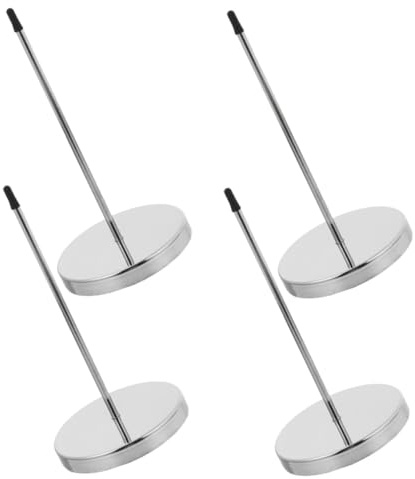 OFFSCH 4 Piezas Pinchos para Recibos Acero Inoxidable Organizador Compacto para Pedidos Restaurantes y Oficinas Soporte Resistente y Ahorra Espacio para Facturas y Tickets