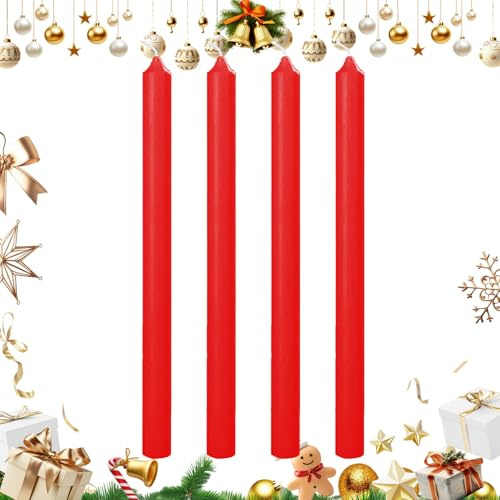 Mbiyhgta Candela A Stelo | 24,9 Cm Lunghe con Durata Prolungata 4 Pezzi | Centrotavola per Casa Eventi Formali Cena | Festa Natale Ringraziamento Halloween Chiesa