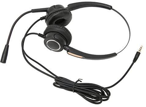 Tomantery Casque Filaire Antibruit pour Le Service Client, Le Bureau, la Conception Rotative pour des Appels Clairs, Plug and Play, adapté aux Ordinateurs et aux Téléphones Portables
