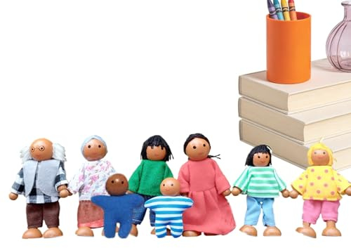 Minifigurer - Små dockfamilj för dockhus | Människor för dockhus, Pojkar, flickor, småbarn, dagis, födelsedag, jul, nyår, skola