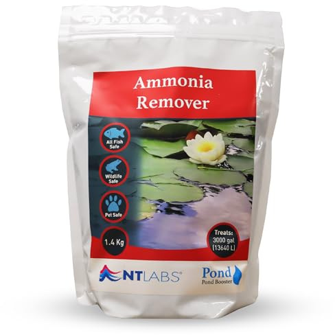 NT Labs Pond Booster Zeolite Ammonia Remover Media (1.4kg Treats 13,640L) | Powerful zeolite-based media with small particle size controls toxic waste build-up and provides additional surface area.