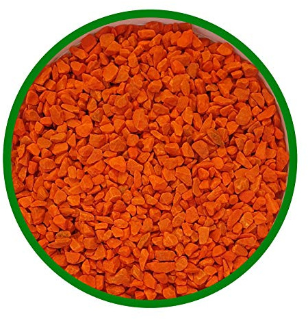 Deko-Steine für den Garten, Farbe: Orange, Größe 9/13 mm. (Sack 20 kg) (Orange)
