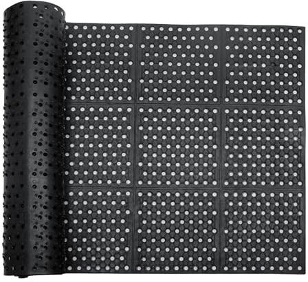 jxgzyy Large Entrance Rubber Mat 90x210 cm Heavy Duty Outdoor Rubber Drainage Mat Anti Fatigue Door Mats Non Slip Doormat With Drainage Hole For Industrial Kitchen Floor Mat